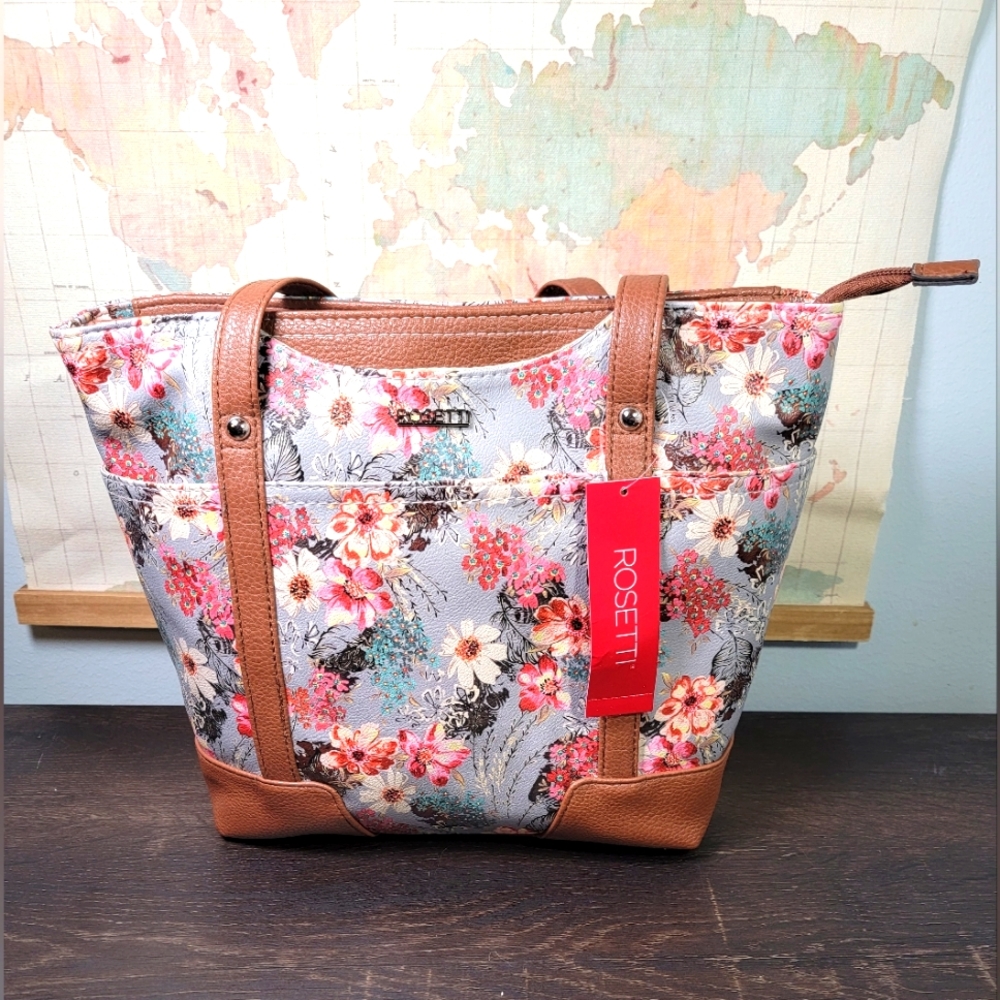 BRAND NEW Rosetti Gabrielle Tote in "Night Bloom Grey"